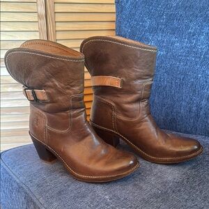 Brown Leather Women's Boots
